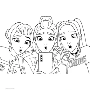 Desenhos de K-Pop Warriors Colorir Imprimir Grátis 07