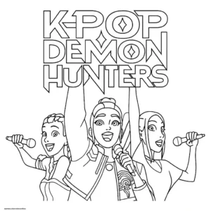 Desenhos de K-Pop Warriors Colorir Imprimir Grátis 10