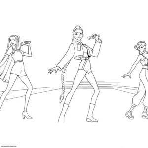 Desenhos de K-Pop Warriors Colorir Imprimir Grátis 09