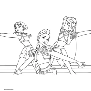 Desenhos de K-Pop Warriors Colorir Imprimir Grátis 08