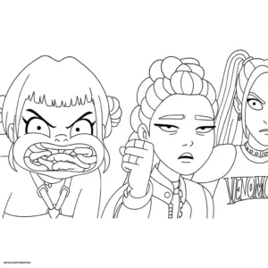 Desenhos de K-Pop Warriors Colorir Imprimir Grátis 18