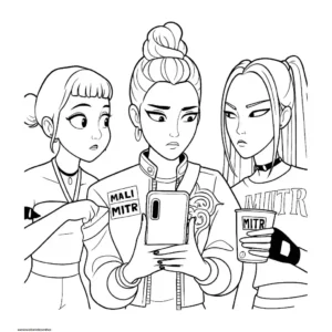 Desenhos de K-Pop Warriors Colorir Imprimir Grátis 20