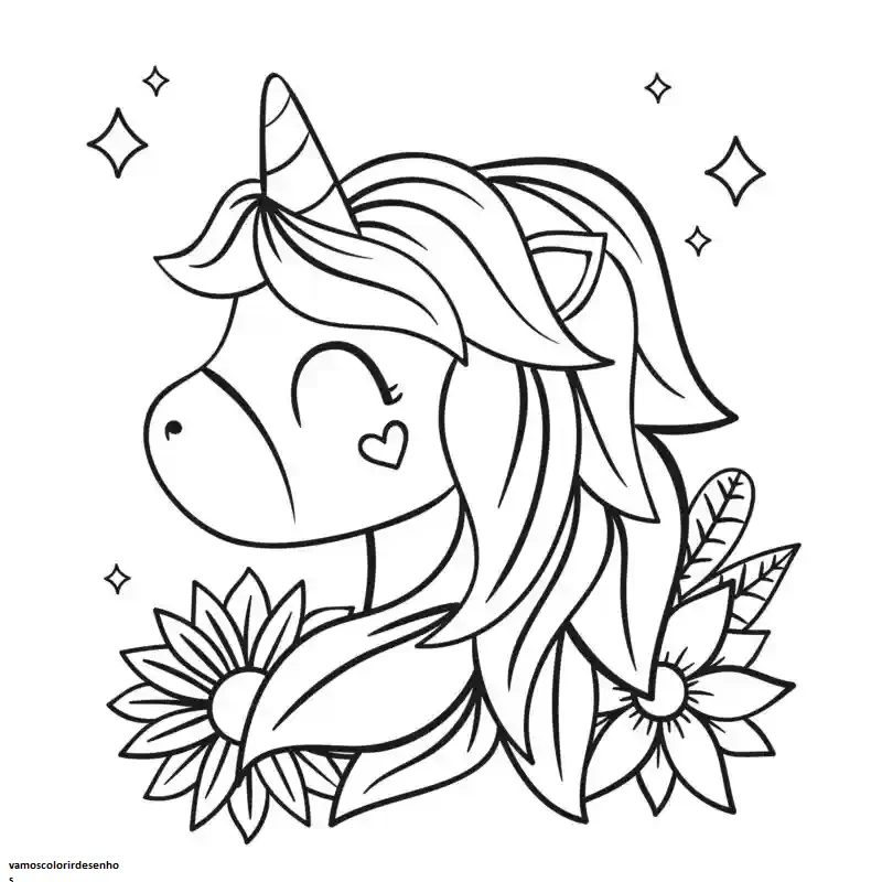 Desenhos de Unicorn Colorir Imprimir Grátis 01