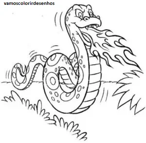 Desenhos de Boitatá para Colorir Imprimir Grátis 01