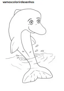 Desenhos de Pink dolphin para Colorir Imprimir Grátis 12