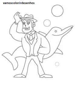 Desenhos de Pink dolphin para Colorir Imprimir Grátis 04