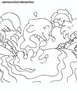 Desenhos de Pink dolphin para Colorir Imprimir Grátis 05
