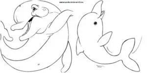 Desenhos de Pink dolphin para Colorir Imprimir Grátis 07