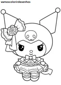 Desenhos de Kuromi para Colorir Imprimir Grátis 02