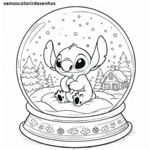 Desenhos de Stitch Christmas para Colorir Imprimir Grátis 11