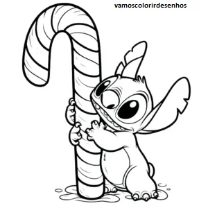 Desenhos de Stitch Christmas para Colorir Imprimir Grátis 09