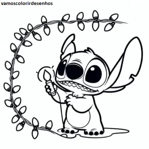 Desenhos de Stitch Christmas para Colorir Imprimir Grátis 19