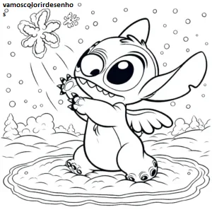 Desenhos de Stitch Christmas para Colorir Imprimir Grátis 18