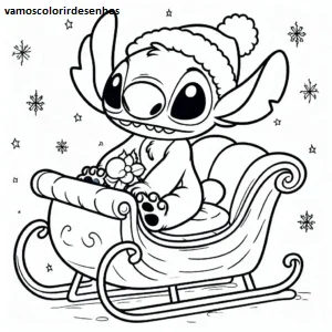 Desenhos de Stitch Christmas para Colorir Imprimir Grátis 15