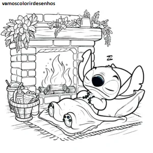 Desenhos de Stitch Christmas para Colorir Imprimir Grátis 20