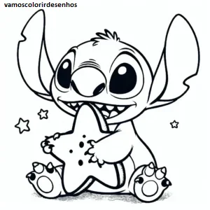 Desenhos de Stitch Christmas para Colorir Imprimir Grátis 07