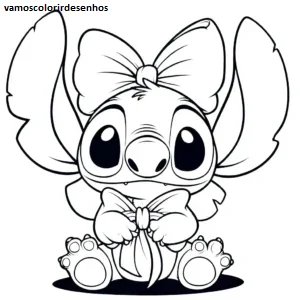 Desenhos de Stitch Christmas para Colorir Imprimir Grátis 05